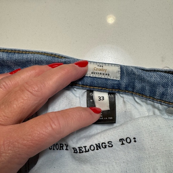 Light Blue Oliver Logan premium denim- Crosby Boyfriend 33 inches - Picture 3 of 11